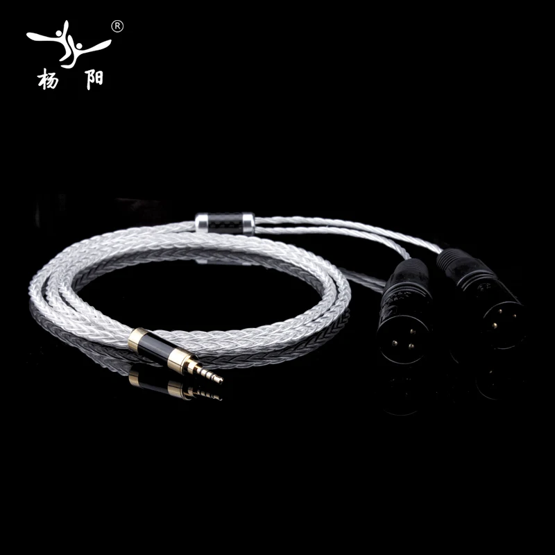 Посеребренный Hi Fi кабель YYAUDIO 2 5 мм TRRS сбалансированный к XLR для Astell & Kern AK100II AK120II