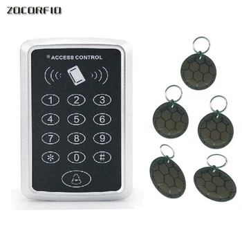 

125KHz Single Door Proximity RFID Card Access Control Keypad Include 5 football style RFID Keyfobs