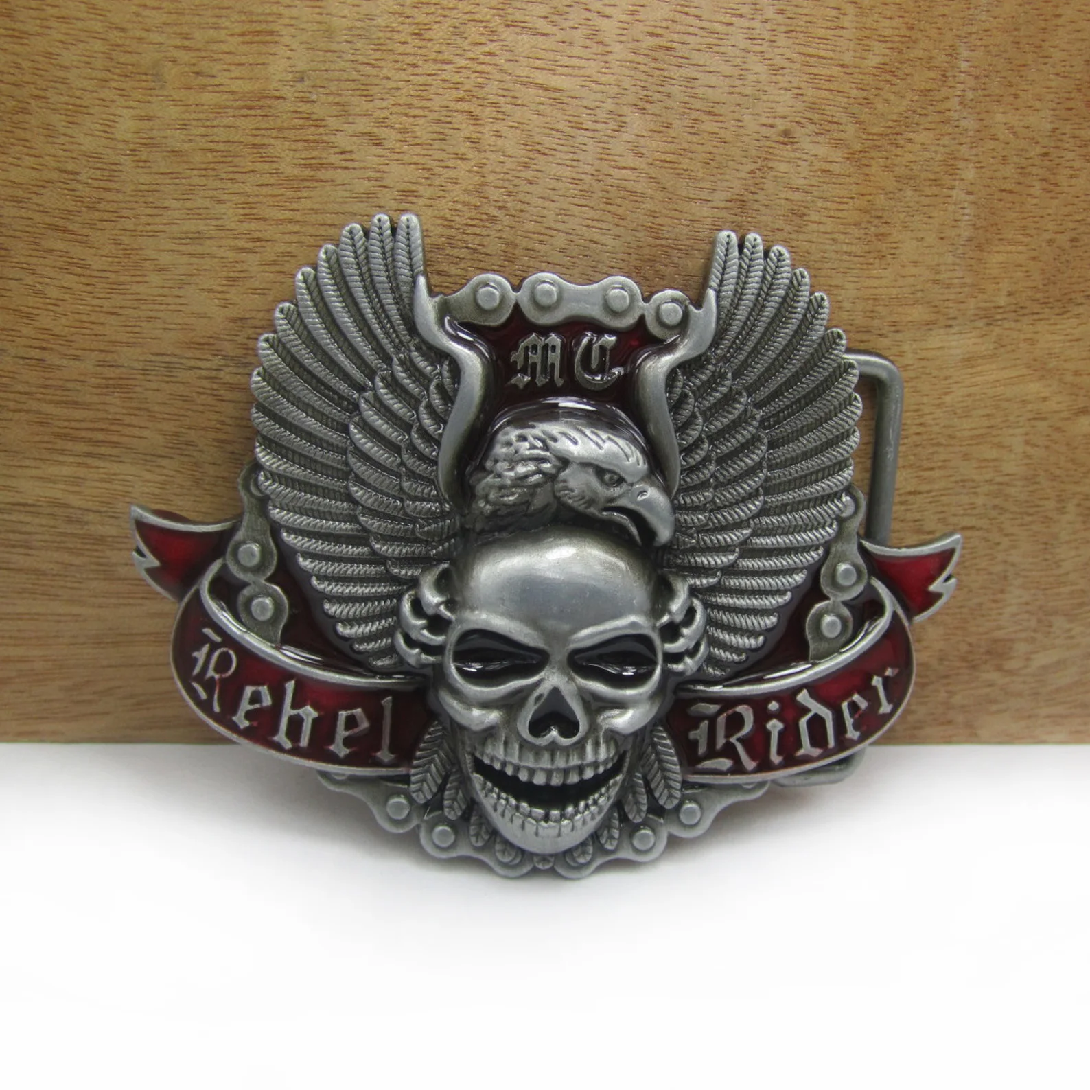 BuckleClub wholesale Skull eagle biker chain belt buckle jeans gift cowboy FP-02825 for men 4cm width loop | Дом и сад
