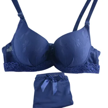 

Women Bra Brief Sets High Quality Lingerie Floral Lace Bra Push Up Panties Lolita Underwear Sexy Underwire Bra and Panty Set