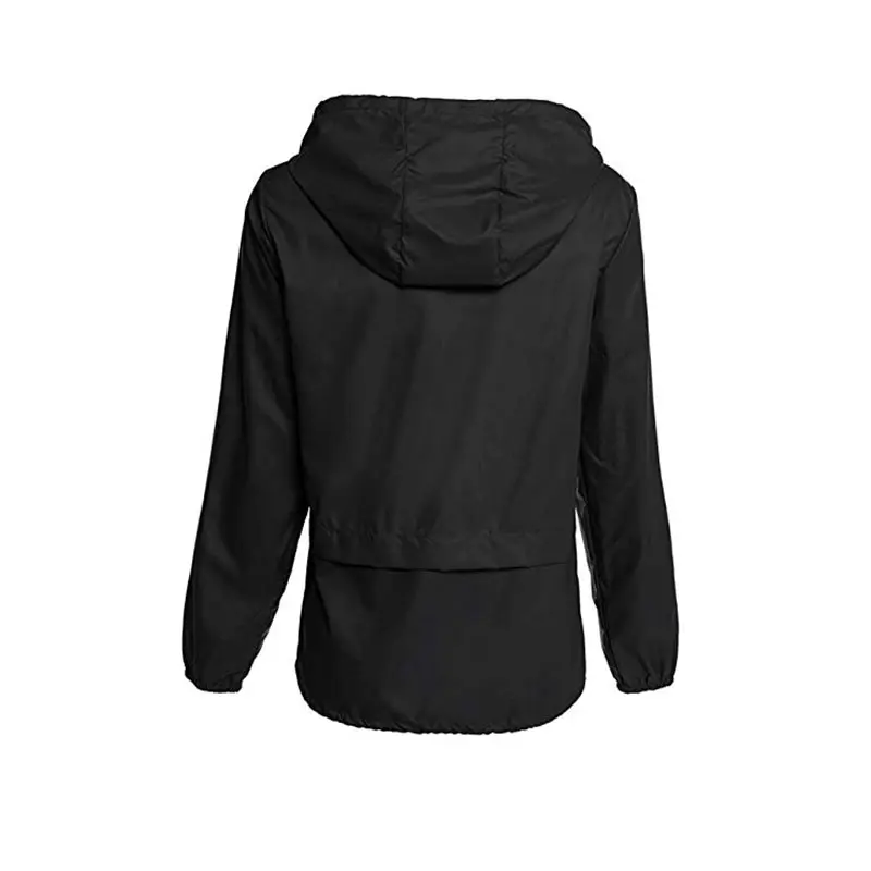Lightweight Waterproof Raincoat Women Windbreaker Outdoor Zipper Hooded Rain Jacket Casual Long Sleeves Feminino Coats Outwear (1)