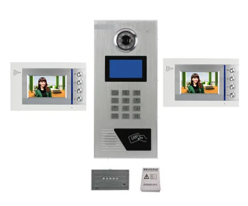 

Building Home security Video Intercom System 4.3" LCD Video Door Phone IR Home Video Doorbell For 2-Apartments 1 Doors