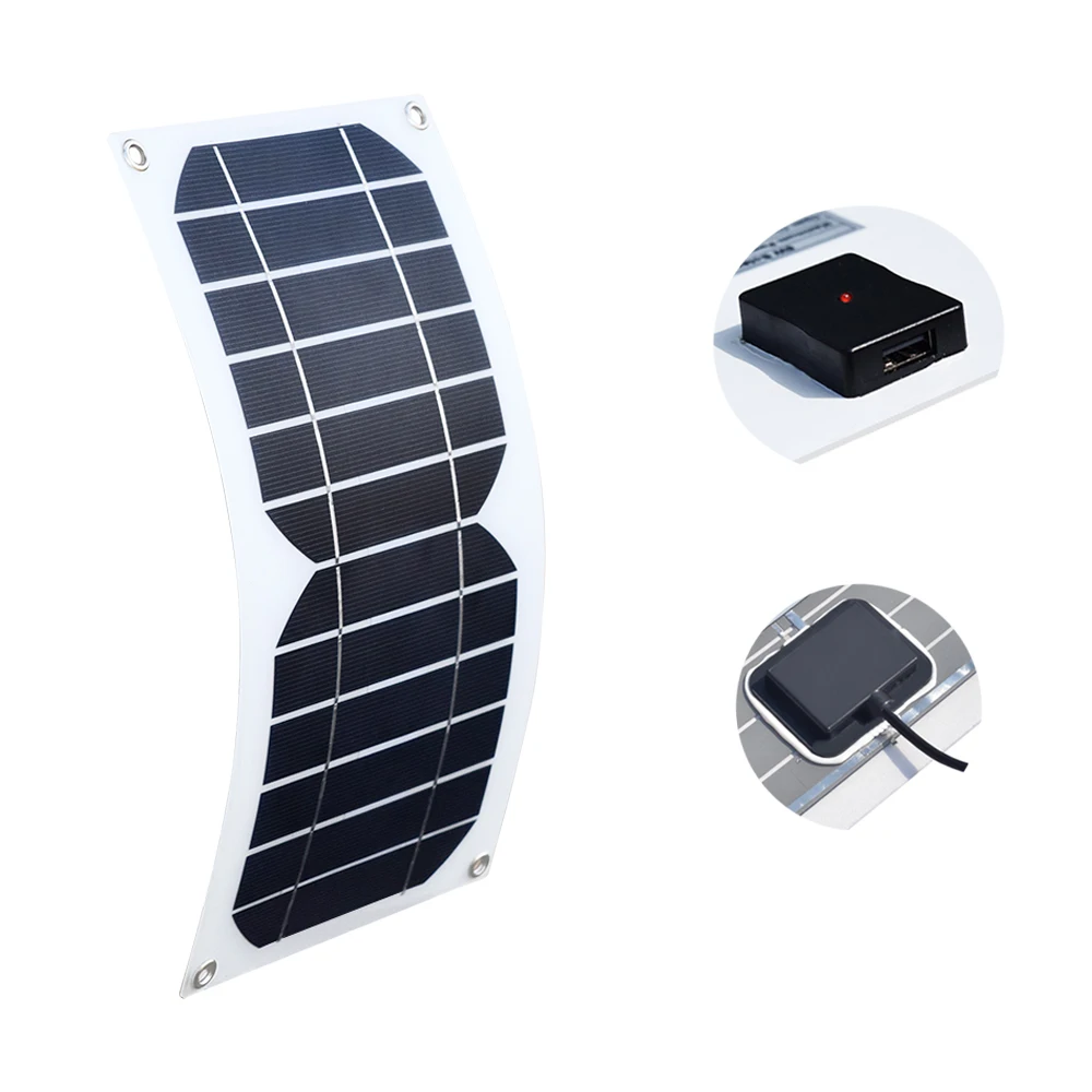 

5V 5W Portable Solar Charging Panel Lightweight Solar Power USB Charger for Outdoor Mobile Smart Phone Solar Power Supply