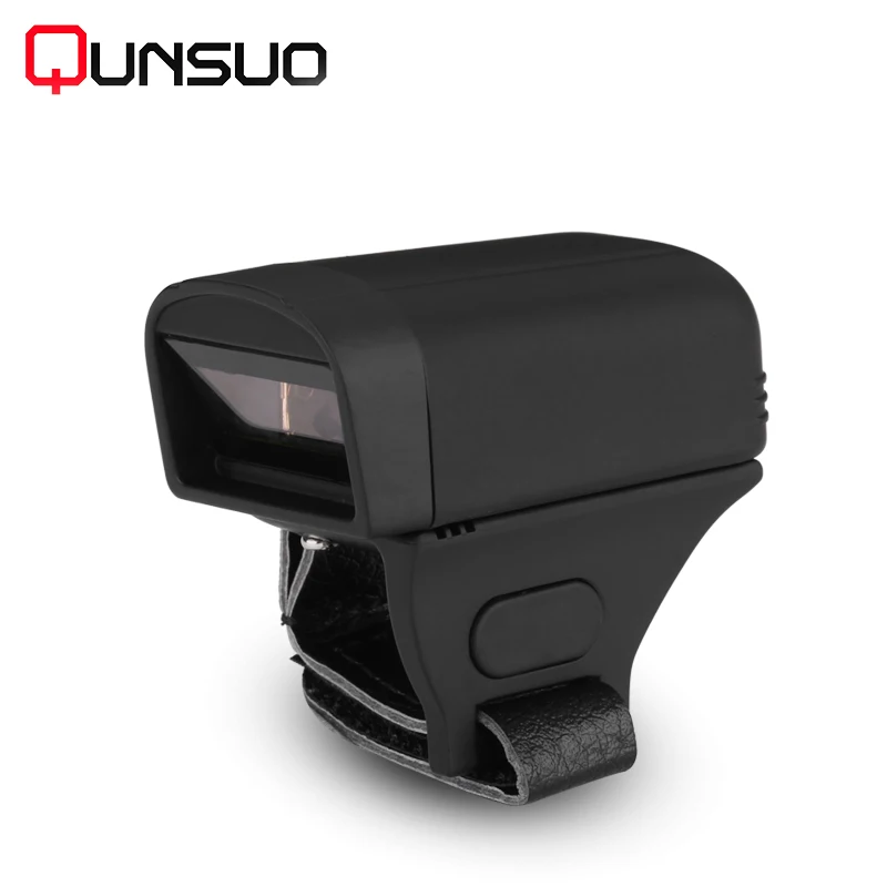 

Qunsuo Mini Bluetooth Wireless Ring 2D Scanner Barcode Reader For IOS Android Windows PDF417 DM QR Code 2D Wireless Scanner