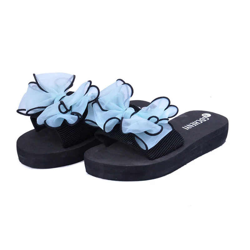 

Women Summer slippers Outside Casual Flip Flops Hundred And Up Bow Beach Slippers Shoes Flat Bottom Slides gg shales for women