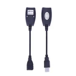 USB 2.0 удлинитель Extender адаптер до 150ft с помощью CAT5 CAT6 RJ45 патч-корд локальной сети Ethernet Repeater кабель