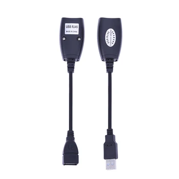 

USB 2.0 Extension Extender Adapter Up To 150ft Using CAT5 CAT6 RJ45 patch cord Lan Network Ethernet Repeater Cable