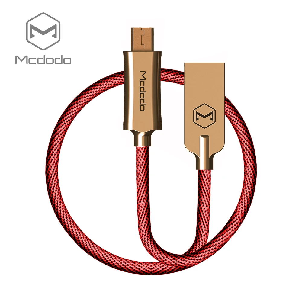 Mcdodo Micro USB кабель 2.4A Быстрая зарядка USB кабель для передачи данных 1 М 1,5 м для samsung huawei htc LG Xiaomi кабели Microusb зарядный кабель - Цвет: red