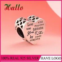 Торжественные бусины-брелоки в форме сердца, подходят для браслета, серебро 925,, argent 925, бусины для изготовления ювелирных изделий, серебро 925, ювелирные изделия