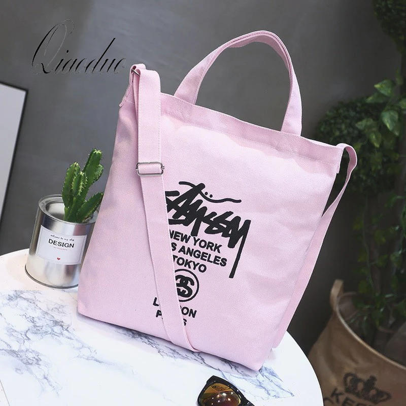 

Qiaoduo 2019 New Letters Mori girl canvas bag Simple fresh student bag handbag Women Fashion Messenger bag CE3072