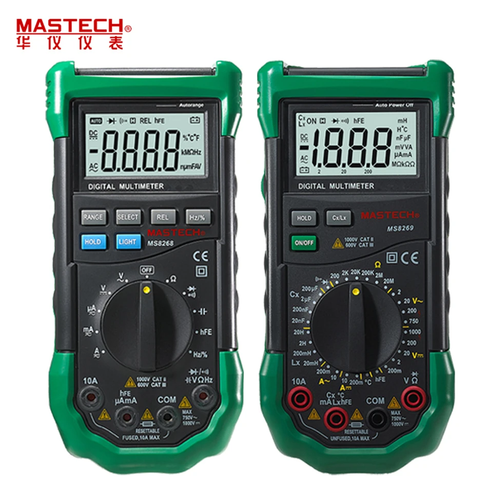 Mastech MS8264 MS8265 MS8268 MS8269 Цифровой Мультиметр LCR метр AC/DC Напряжение ток multifunctiontester