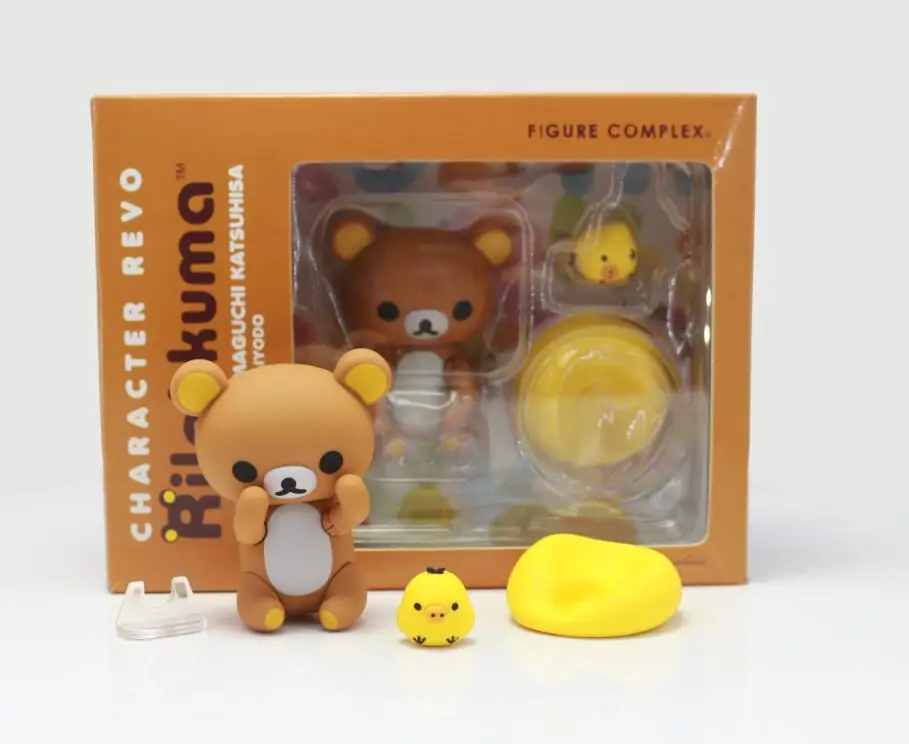 

Figure Complex Character Revoltech Rilakkuma PVC Action Figure Collectible Model Toy Doll 7cm brown/pink