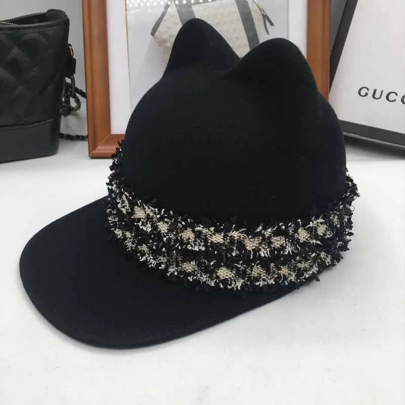 Fleece Cubs baseball cap ribbons M fashion all match equestrian Cap Hat