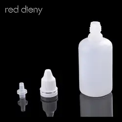100 шт. 50 мл Белый Пластик жидкие бутылки податливый пипетки бутылки личной гигиены глаза жидкости капельницы пустая бутылка Кепки