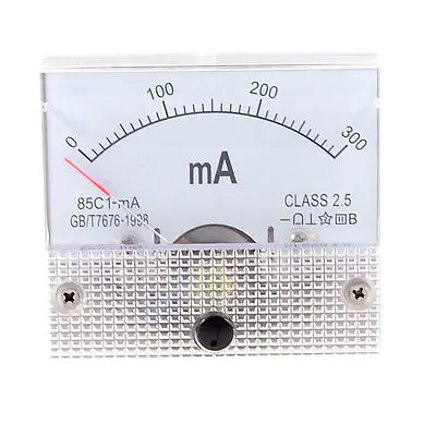 

Class 2.5 Accuracy DC 0-300mA Analog Current Panel Meter Ammeter 85C1-mA