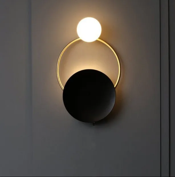 

Nordic Individual Postmodern Hardware Living Room Wall Lamp Art Bedside Designer Model Room Wall Lamp