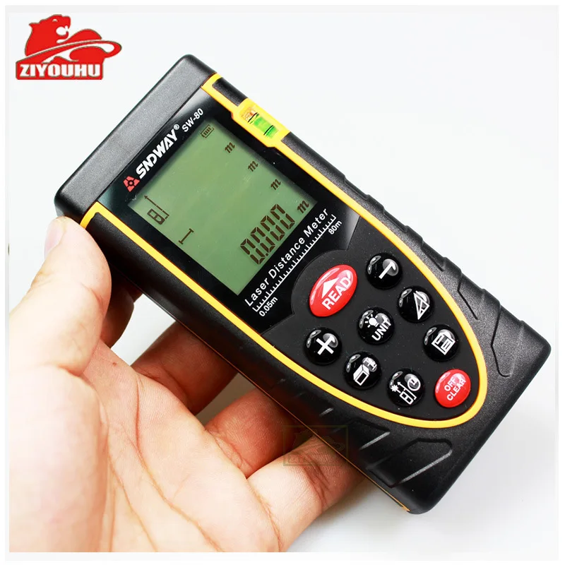 ZIYOUHU Laser Rangefinder 40/60/80/100 Meters Infrared Distance Measuring Instrument of Real