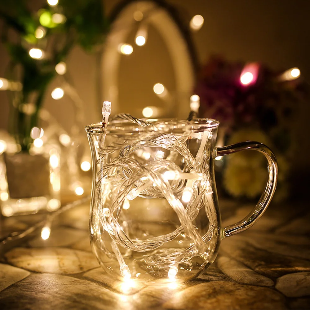

RGB LED String Lights 10 Meters Christmas Lights Waterproof Outdoor Decoration Lighting 220V RGB LED Garland Fairy Lights