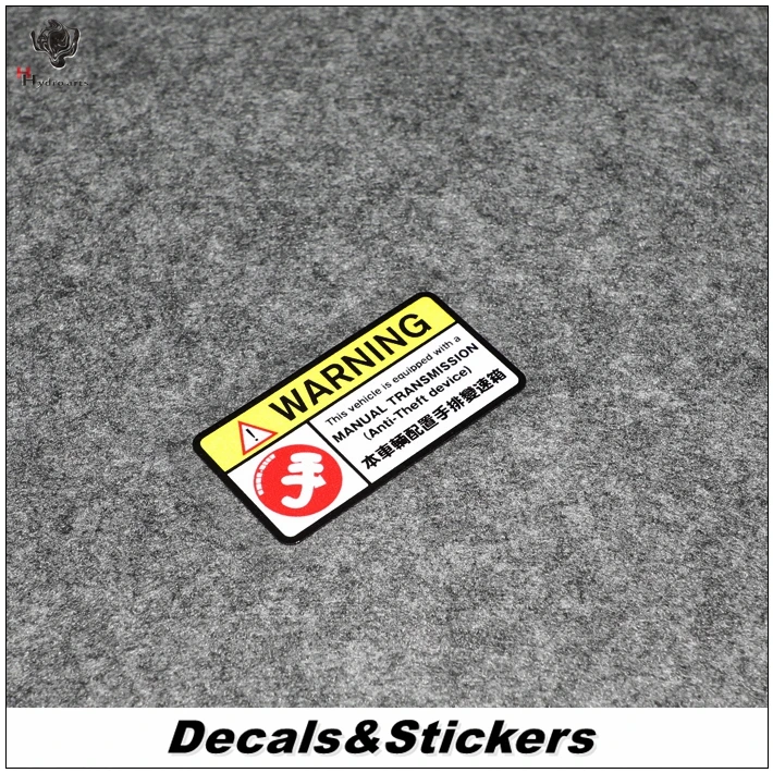 

NO.L163 Manual Car Warning Caution 3M Reflective Modified Stickers Car Glass Waterproof MOTO GP Decals Racing Motorcycle Motocro