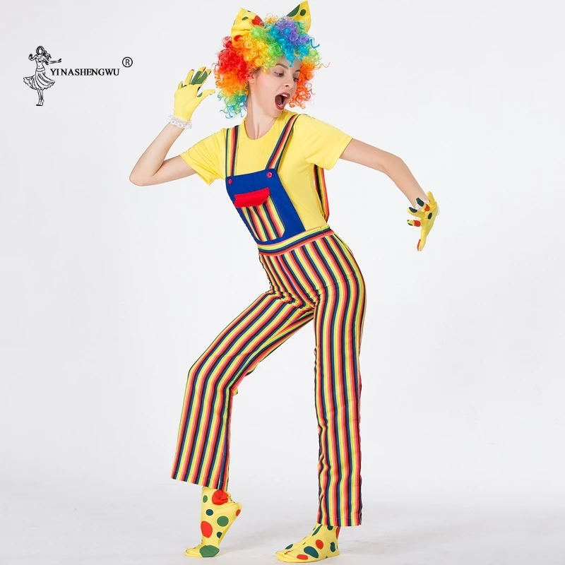 Клоун на Хэллоуин костюм для косплея взрослые вечерние карнавальные костюмы для взрослых Женский Цирк Клоун озорной Арлекин косплей одежда для женщин