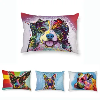 

Funny Australian Cattle Dog Double Sides Pillowcase Multicolor Animal Pillow Cases Art Pet Softness Cotton Queen Size 20"x30"