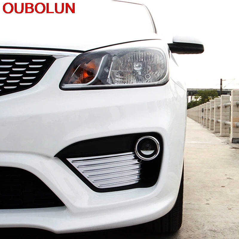 OUBOLUN ABS Chrome для Kia RIO K2 2017 Стайлинг автомобиля снаружи передняя лампа заднего