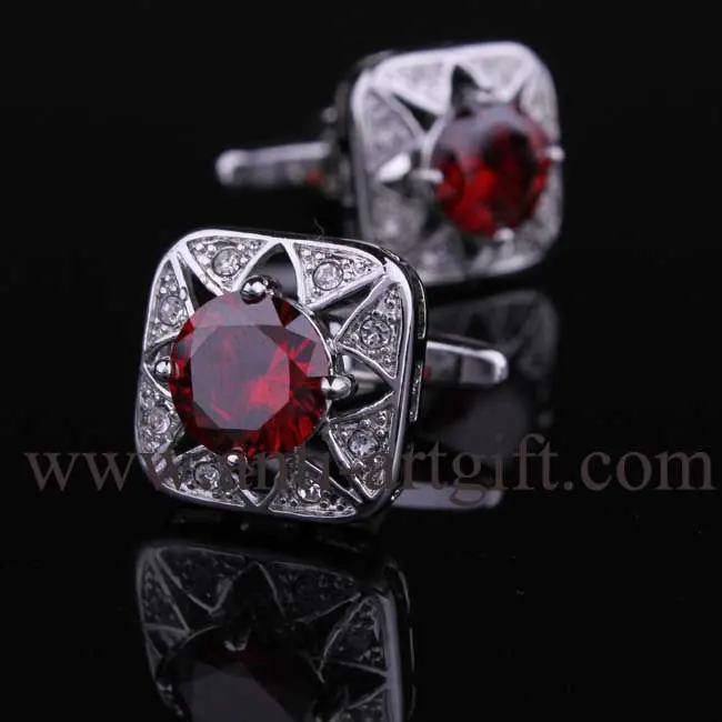 

HOT SALE men & women Cufflinks, Crimson crystal cuff link