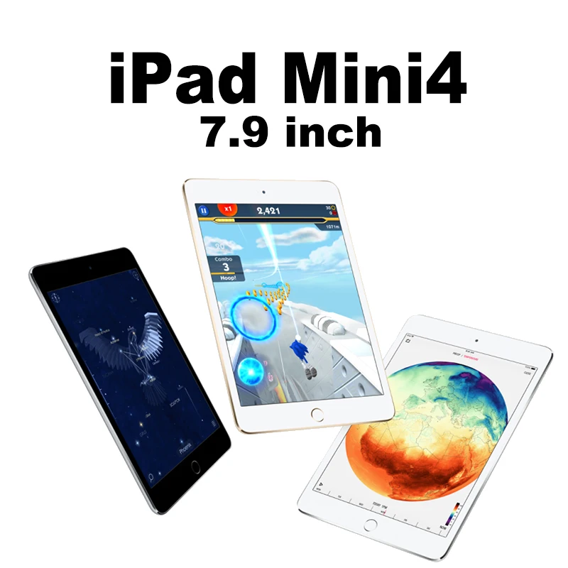 Apple iPad Mini4 7.9 inch Tablets 128G Wi Fi Retina Display A8 Chip Two