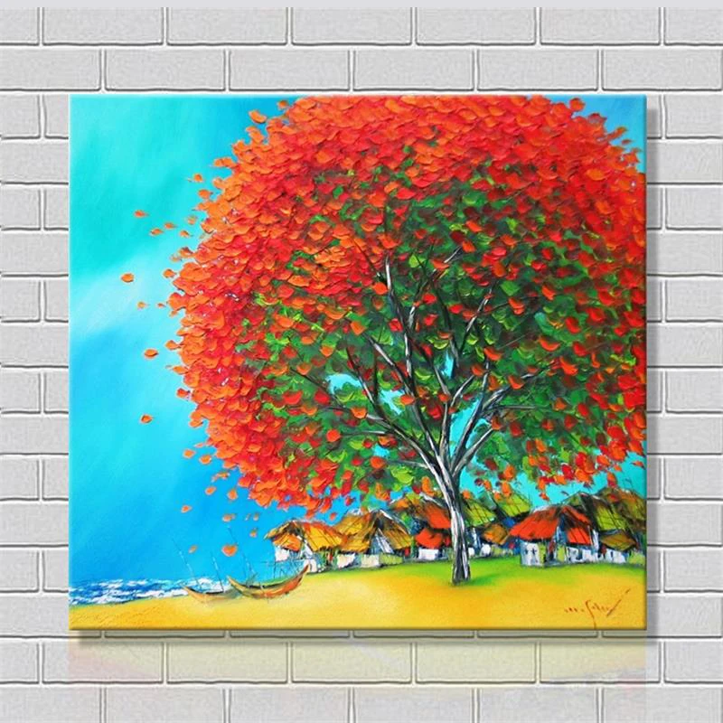 Pinturas A Óleo sobre Tela Paisagem Rural Handmade Da Árvore Abstrata  Moderna Da Arte Da Lona Para Sala Unframed Paisagem Imagens de Presente  Original|art tatoos|art painting equipmentart painting drawing - AliExpress