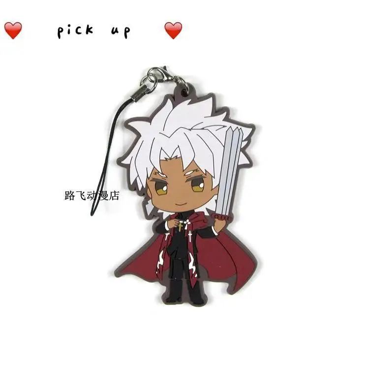 

Rubber Keychain Mobile Phone Pendant Fate/Apocrypha Shirou Kotomine Action Figure Anim Model Christmas Toys for Gifts 6cm