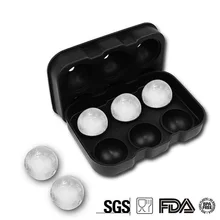 Сфера Мольде де силикона Замороженные Popsicle Мороженое круглые формы виски кремния мяч чайник формы лоток moldes для льда шесть отверстия