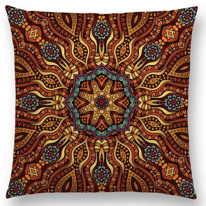 Бохо Пейсли восточный цветочный узор Navajo геометрические принты Фэнтези Лепесток Цветы Великолепная подушка для дивана бросок наволочка - Цвет: a021225