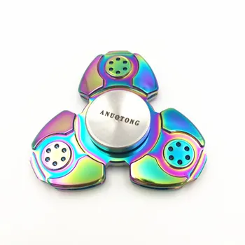 

2017 Kleur Metalen Twee Spinner Fidget Speelgoed rvs EDC Hand Spinner Rotatie Tijd Lange Anti Stress Speelgoed Kind Gift