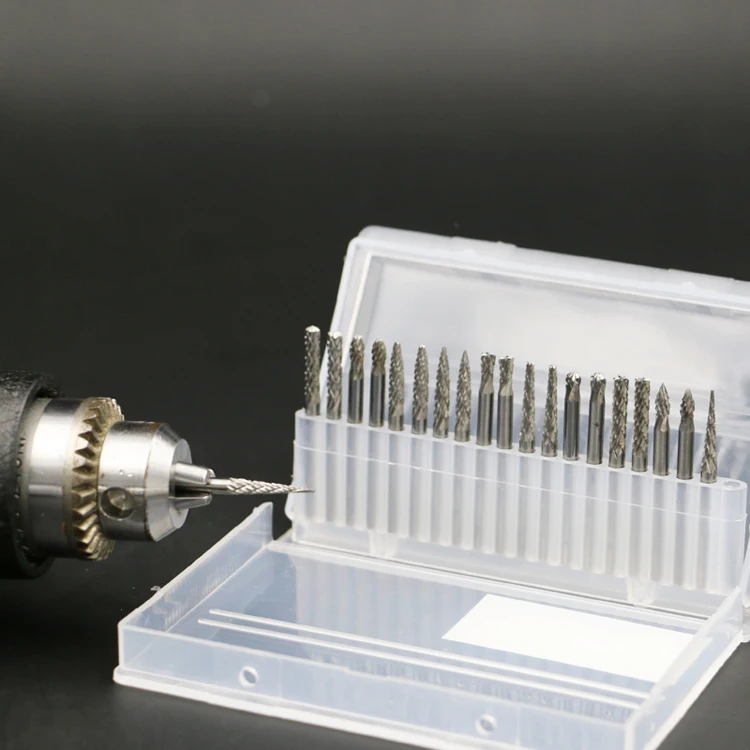 20 Pieces Tungsten Carbide Rotary Burrs Set for Dremel Accessories
