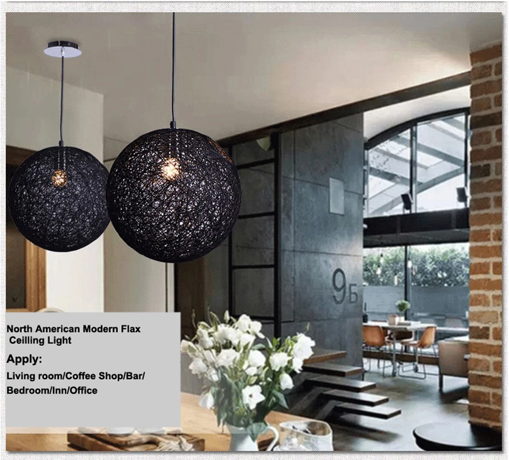 GO OCEAN Pendant Lights E27 Pendant Lamp Colorful Wood Rattan Parlor Light Fixtures For Restaurants Living Room Lighting (23)