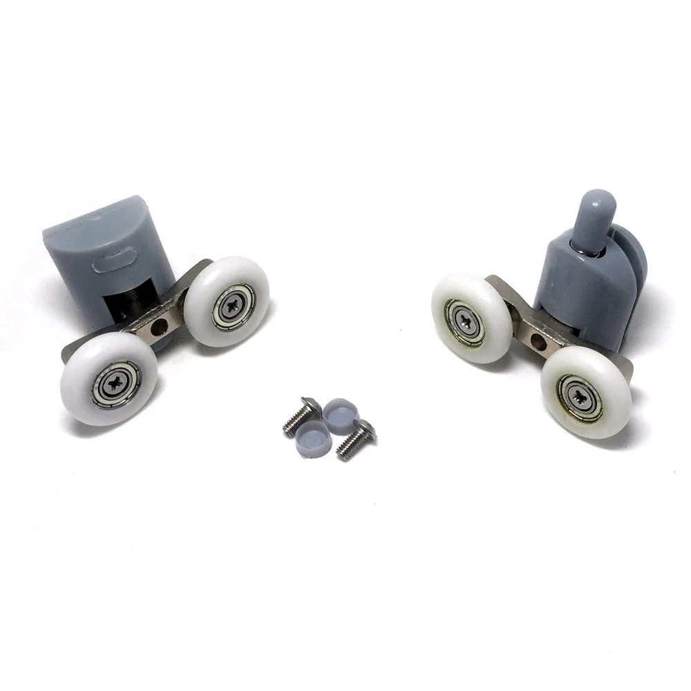 Shower Cabinet Roller Wheel Double Sliding Shower Door Rollers Runners Wheels Pulleys 8Pcs/Set 25mm x 6mm Top/Bottom
