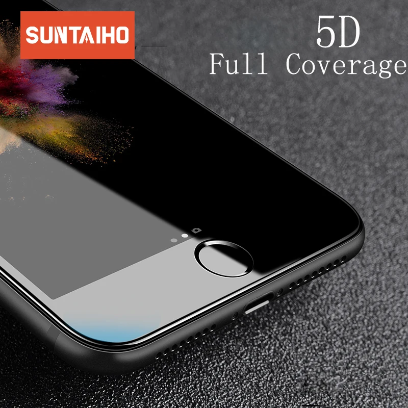Goede Suntaiho 9 H Screen Protector voor IPhone 6 6 s Plus 0.2mm 5D Gebogen Ultra thin Gehard Glas Film voor IPhone 8 7 Plus Volledige Cover