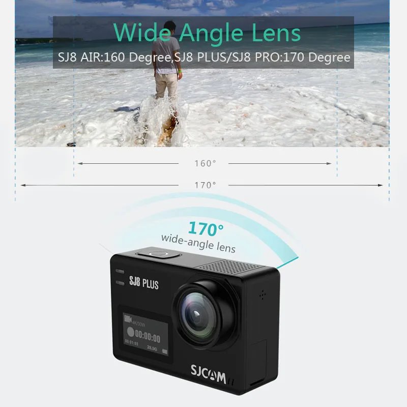 SJCAM экшн камера SJ8 PRO Спорт DV плюс 4 К Wi Fi удаленные 2 3 Сенсорный экран 30 м