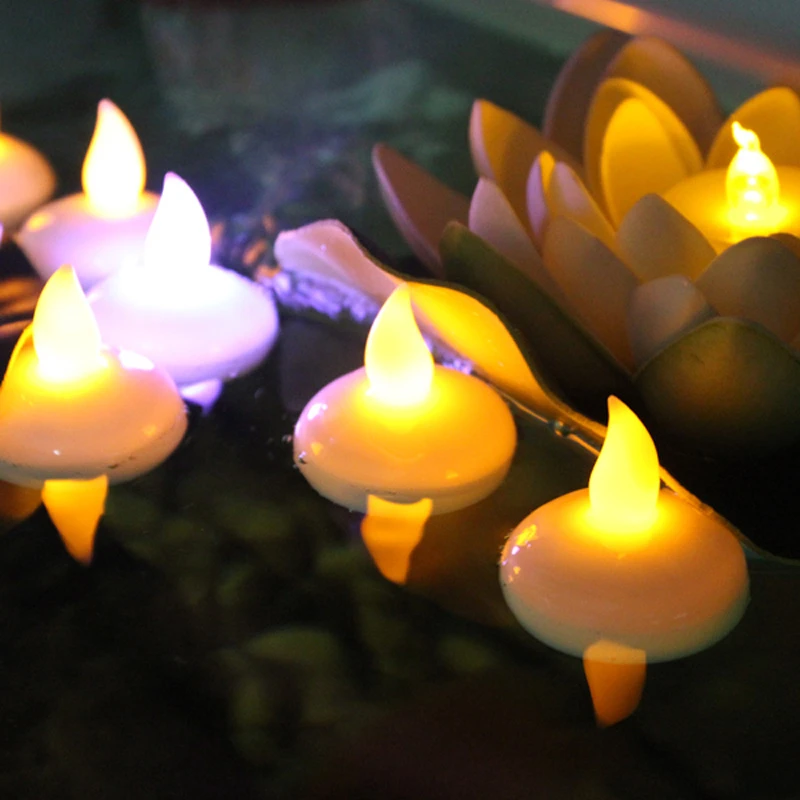 48 шт. плавающие свечи Свадебные свадебные светодиодные украшения