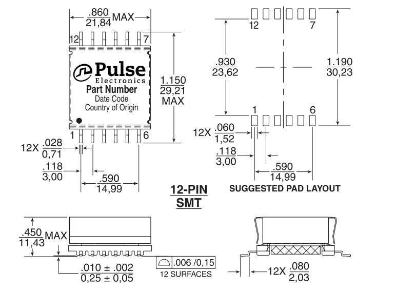 PA1736NL EFD20 flyback transformer 95W 200KHZ 36-72V to 12V 5A high frequency 2_