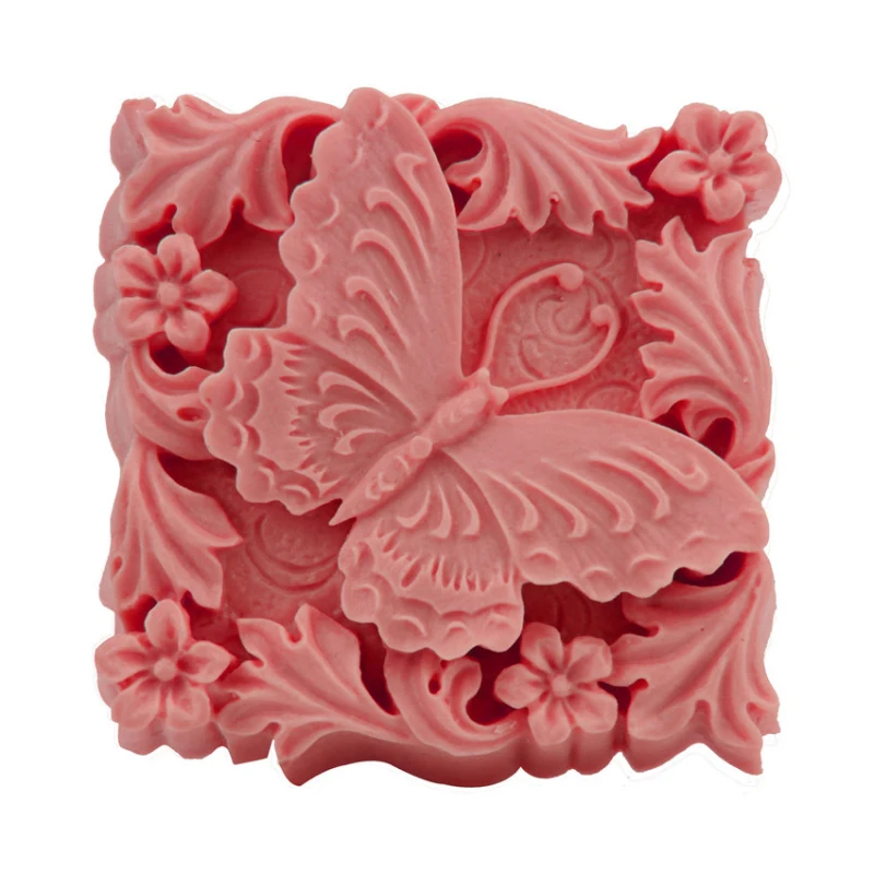 

3D Large Silicone Forms Mould For Soap Making Butterfly Square Candle Mold Handmade Flower Fondant Jelly DIY Craft Tool Supplies