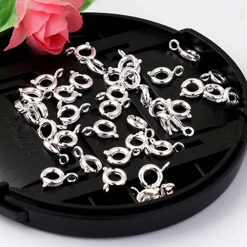 

Kwoi Vita Retail Silver Color Snap Hook Button Clasps for Chunky Necklace Jewelry Findings Accessory 100pcs a lot