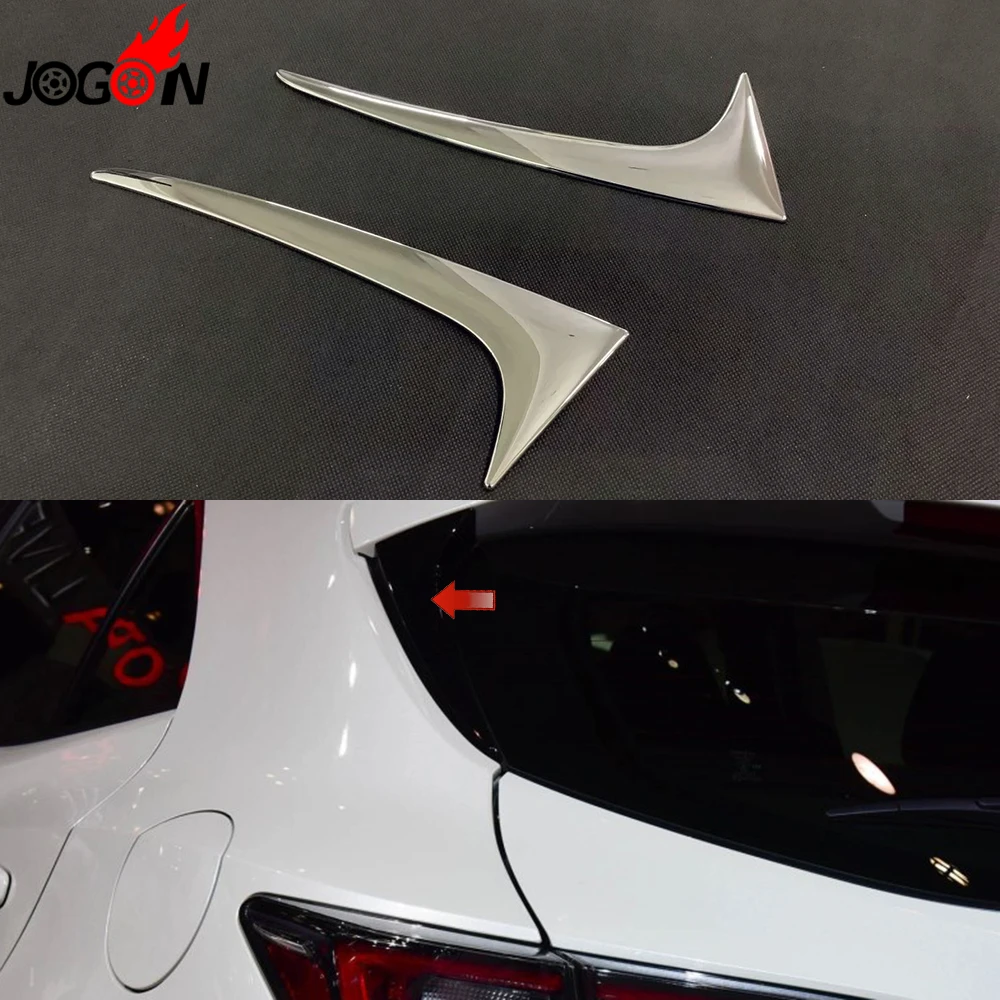 

Glossy Silver For Toyota Corolla Sport Hatchback E210 2019 Car Styling Rear Window Side Spoiler Wing Cover Trim Accessories