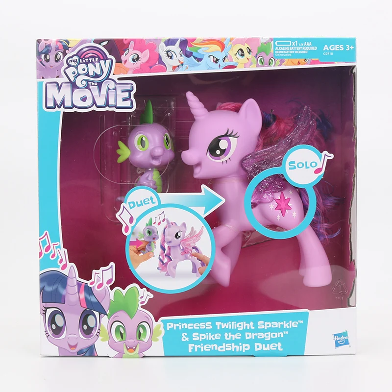 Электронные игрушки My Little Pony Princess Twilight Sparkle& Spike Дракон дружба дуэт ПВХ фигурка Коллекционная модель