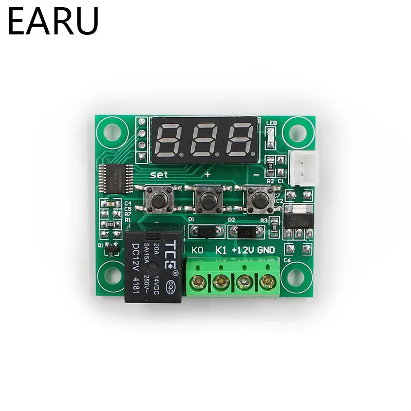 W1209 LED Digital Thermostat Temperature Control Thermometer Thermo Controller Switch Module DC 12V Waterproof NTC Sensor