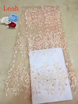 

stock 5yards/bag XC27 9-color embroidery DIY beads luxury French minimalist style fabric used for wedding dresses