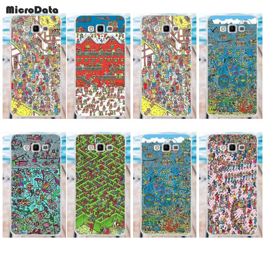 

MicroData Where Is Wally For Samsung Galaxy A3 A5 A7 J1 J2 J3 J5 J7 2015 2016 2017 Soft Cases Fundas