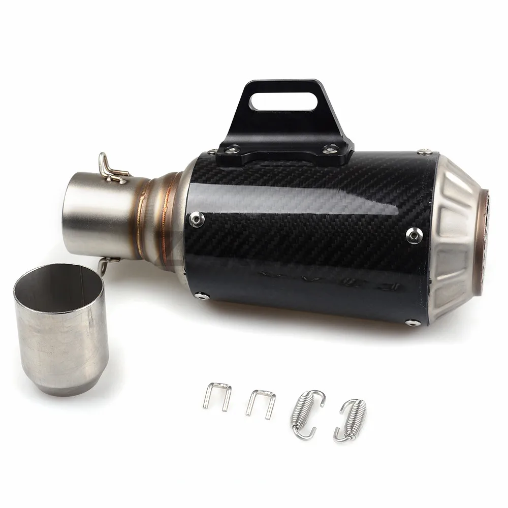 

for Universal 36-51mm Modified Exhaust Motorcycle Silencer Exhaust Pipe Carbon Fiber For Triumph Bonneville SE T100 Black Scramb