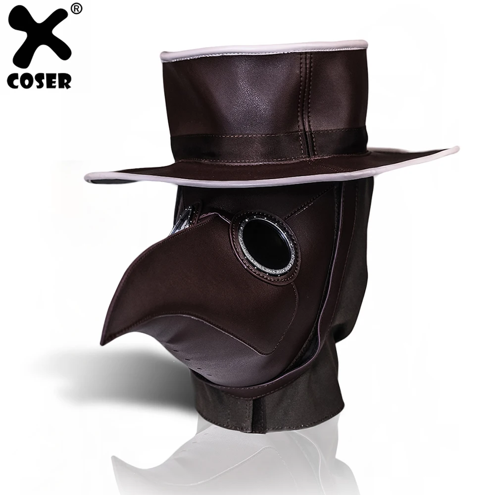XCOSER стимпанк маска Чумного доктор со шляпой косплей аксессуары Хэллоуин