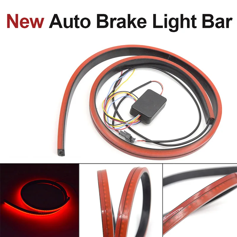 new 100cm Car LED Braking Light Strip 144 Leds Lamp Driving Turn Signal
